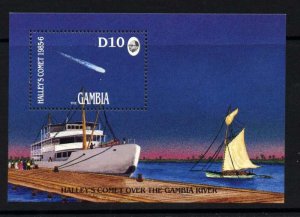 Gambia 610 MNH Halleys Comet, Ship