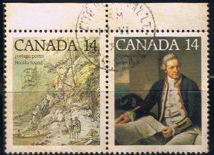 Canada. Paintings of Explorer Capt Cook & Nootka Sound SC...