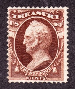 US O80 24c Treasury Department Official Mint F-VF OG H SCV $675