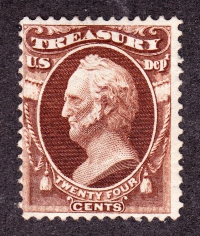 US O80 24c Treasury Department Official Mint F-VF OG H SCV $675