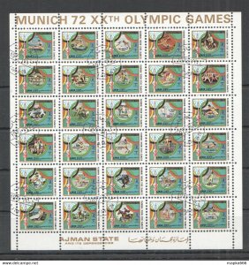 Ajman Olympic Games Munich 1972 #1605-34 Sh Used ( **-Michel 150 Euro!!!) Nw0310