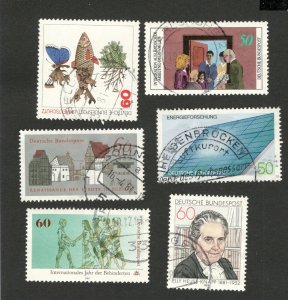 GERMANY - 6 USED STAMPS - 1981. (14)