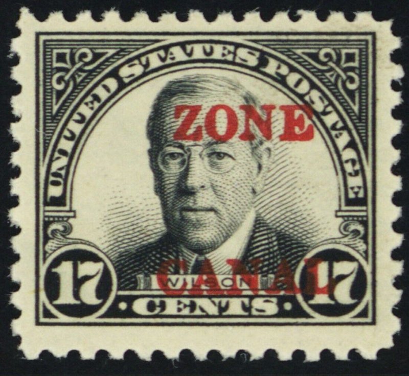 Canal Zone 91c, Mint VF NH 17¢ - ZONE CANAL Error - Stuart Katz