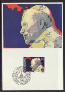 Liechtenstein 766 Pope John Paul II Maxi Card U/A FDC