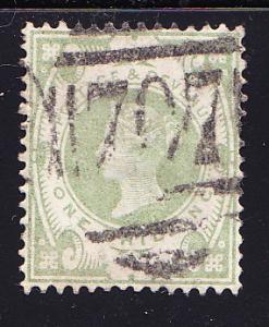 Great Britain 1887 QV 1sh.green Jubilee F/VF/Used(o)