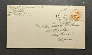 1946 US Navy FPO USS LCZ L 558 APO Airmail Cover to Long Beach Beach CA