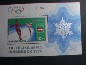 ​HUNGARY STAMP:1975 SC# 2401  12TH WINTER OLYMPIC GAMES-INNSBRUCK'76 MNH S/S