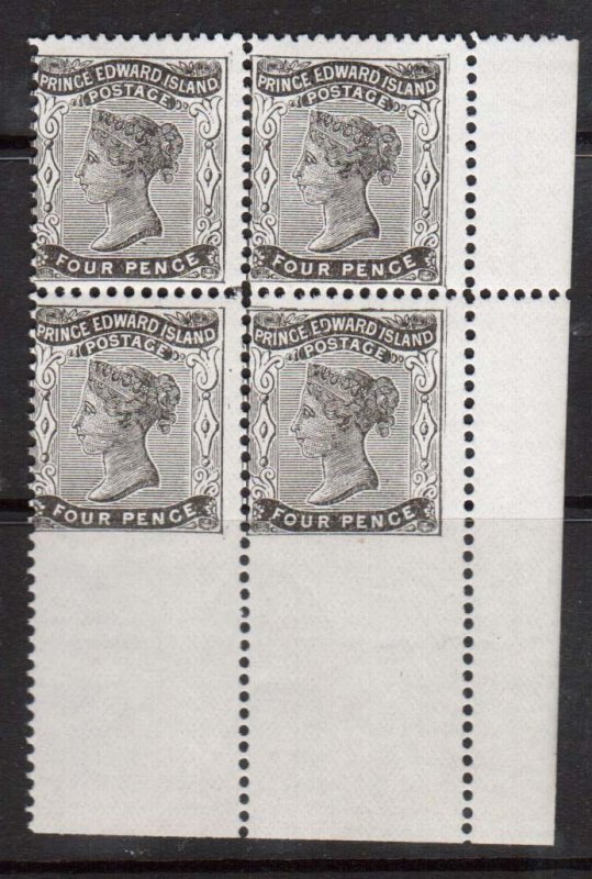Prince Edward Island #9iii NH Mint Imperforate Rare Block 