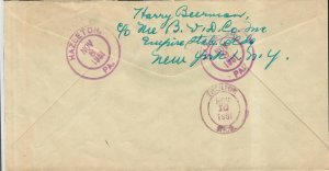 1951 Prexie Cover 3c Jefferson (2) + $1 Wilson Hazleton PA Double Registered