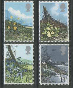 Great Britain 1979 Flowers (4) Scott #855-858