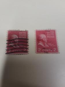 Usa Used 1938 Lake Shade 2c & 25c