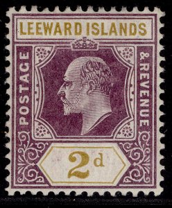 LEEWARD ISLANDS EDVII SG31, 2d dull purple & ochre, LH MINT. Cat £14.