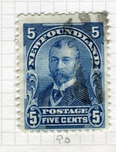 CANADA NEWFOUNDLAND; 1897-1918 early classic QV issue fine used 5c. value