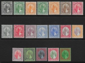 MALAYA PERAK SG103/21 1938-41 DEFINITIVE SET MTD MINT