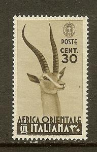 Italian East Africa, Scott #8, 30c Grant's Gazelle, MH