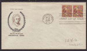 US 805 Martha Washington Fidelity Pencil FDC