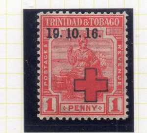 Trinidad Tobago 1917-18 Early Issue Fine Mint Hinged 1d. War Optd 314940