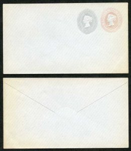 ESC201 QV 1d and 2 1/2d 9 Florets Compound Stamped to Order Envelope Mint