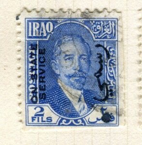 IRAQ; 1932 early Faisal STATE SERVICE issue used Shade of 2f. value