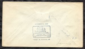 p212 - USS Lawrence Sept 3, 1934 Trenton Labor Day. Cachet