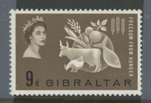 Gibraltar #161 Mint (NH) Single