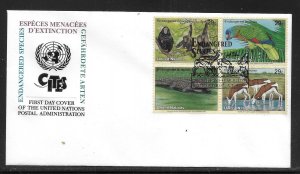 United Nations NY 642a 1994 Endangered Species Geneva Cachet FDC First Day Cover