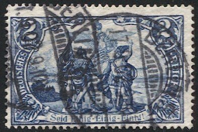 GERMANY 1902 Sc 79  2 Mark Used  -  German Union, Berlin cancel