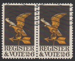 SC# 1344 - (6c) - Register & Vote, used pair