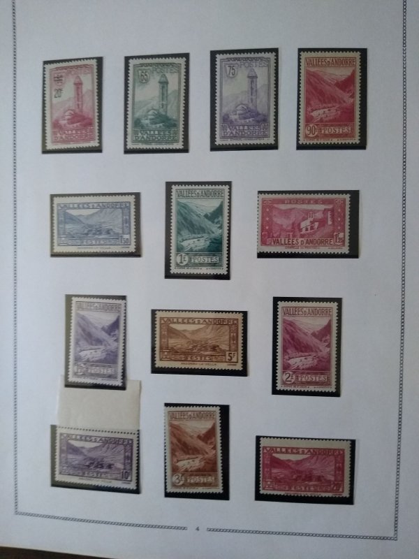 collection on pages Andorra (French) 23-63A mint complete most MNH CV $1250
