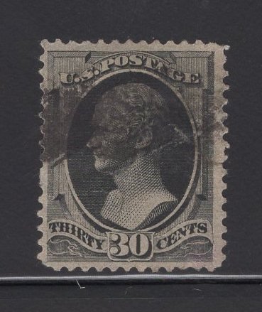 US Stamp Scott #165 30c Gray Black Hamilton USED SCV $135