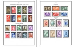 COLOR PRINTED ITALY [KINGDOM] 1862-1944 STAMP ALBUM PAGES (32 illustrated pages)