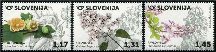 HERRICKSTAMP NEW ISSUES SLOVENIA Flora 2020 Hydrangeas 