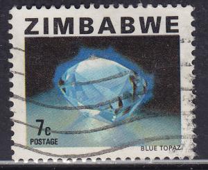 Zimbabwe 418 USED 1980 Blue Topaz