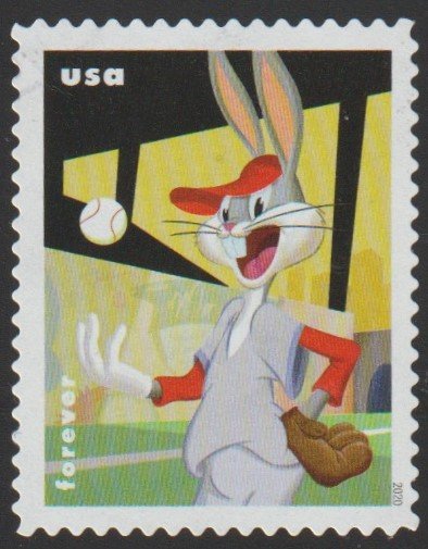 SC# 5502 - (55c) - Bugs Bunny in Costume: Big-league Baseball 9/10 - Used Single