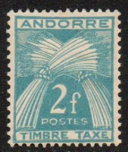 French Andorra Sc #J34 Mint Hinged