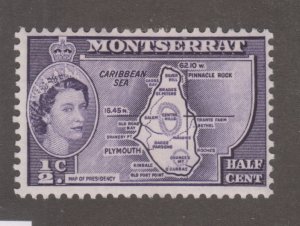 Montserrat 128 Map of Presidency 1956