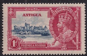 Antigua 1935 KGV  1d Silver Jubilee MM SG 91 ( K1337 )