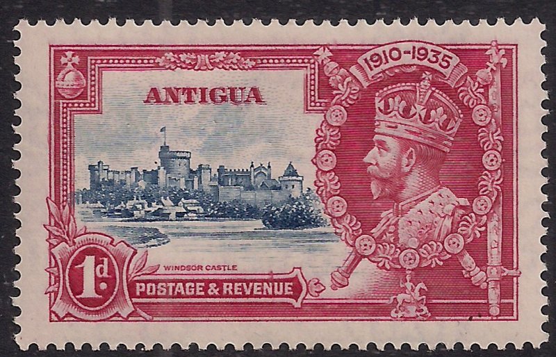 Antigua 1935 KGV  1d Silver Jubilee MM SG 91 ( K1337 )