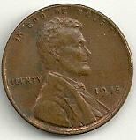 1945 - Lincoln Head Cent - About Uncirculated