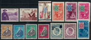 Colombia #695-703,9-12*  CV $4.55  (#711 rounded corner)