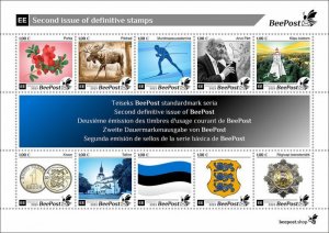 Estonia Estland 2023 BeePost Second definitives block MNH