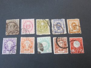 Japan 1888 Sc 75-84 set FU