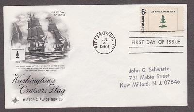 1347 Washington's Cruisers Flag ArtCraft FDC with neatly hand stamped address