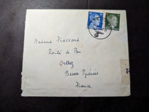 1943 Censored Germany WWII Feldpost Cover to Basses Pyrenees France