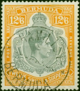 Bermuda 1940 12s6d Grey & Pale Orange SG120b Fine Used