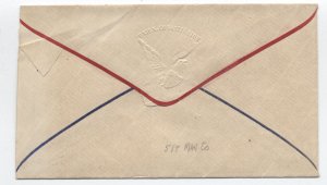 1865 Alhambra IL manuscript postmark #65 cover patriotic backflaps [h.4527]