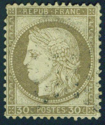 FRANCE Scott 62 30c 1872 Ceres Bordeaux issue