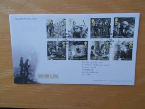 2010 Britain Alone Set of 8 on First Day Cover - Tallents House, Edinburgh S/H/S