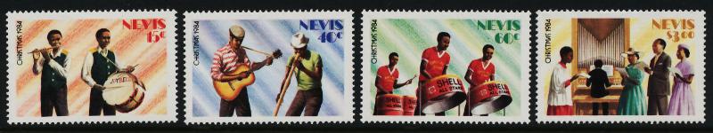 Nevis 399-402 MNH Christmas, Music, Musical Instruments