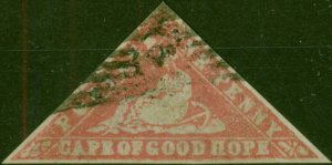 C.O.G.H 1861 1d Vermilion Woodblock SG13 Fine Used